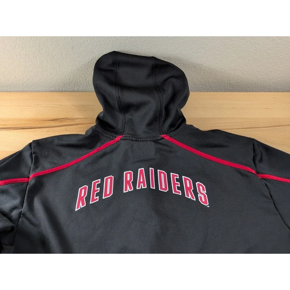 Adidas Texas Tech University Women's Size XL Black Full Zip Players Hoodie